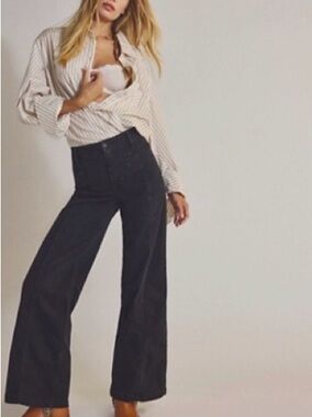 We The Free Libre Wide-Leg Jeans- Black